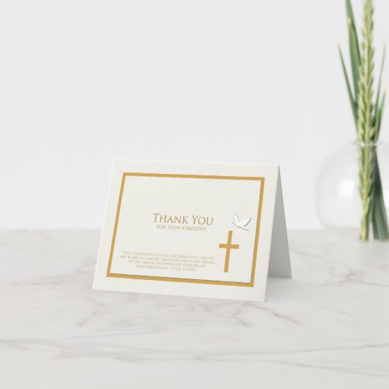Sympathy Thank You Note Card -- Christian