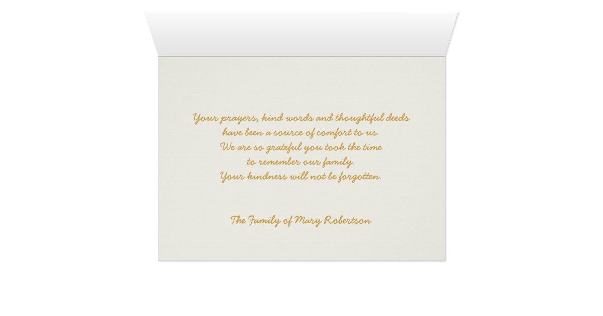 Sympathy Thank You Note Card -- Christian | Zazzle