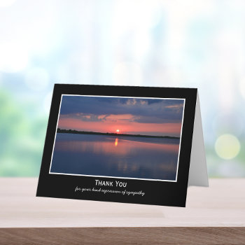 Sympathy Thank You Note Card -- Gorgeous Sunset by sympathythankyou at Zazzle