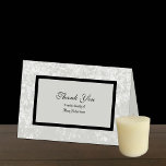 Sympathy Thank You Note Card In Classic Gray at Zazzle