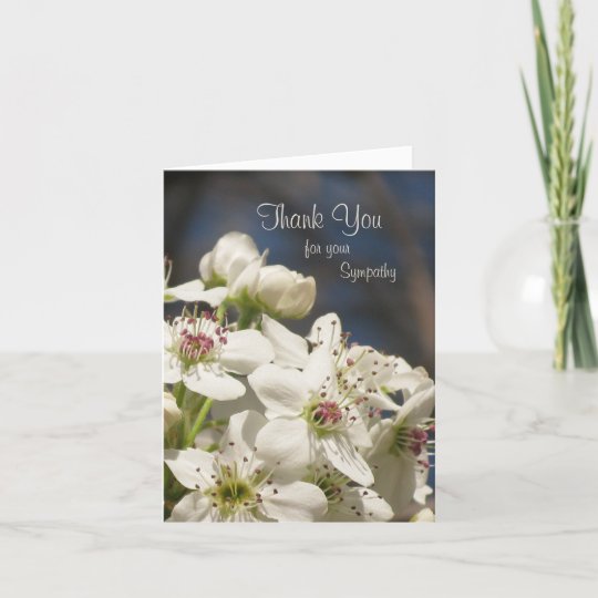sympathy thank you note card spring blossoms zazzle