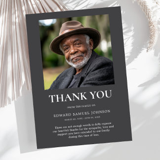 Sympathy Thank You Photo Card