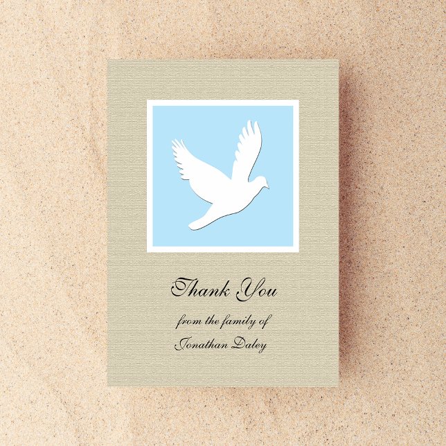 Sympathy Thank You Religious Dove Card (Creator Uploaded)