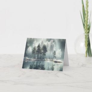 Sympathy Thank You Winter Trees Reflection Card
