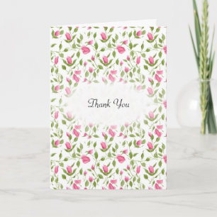 Sympathy Thank You With Pink Roses Card