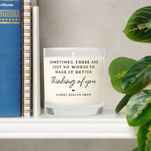 Sympathy Thinking Of You Personalized Scented Candle