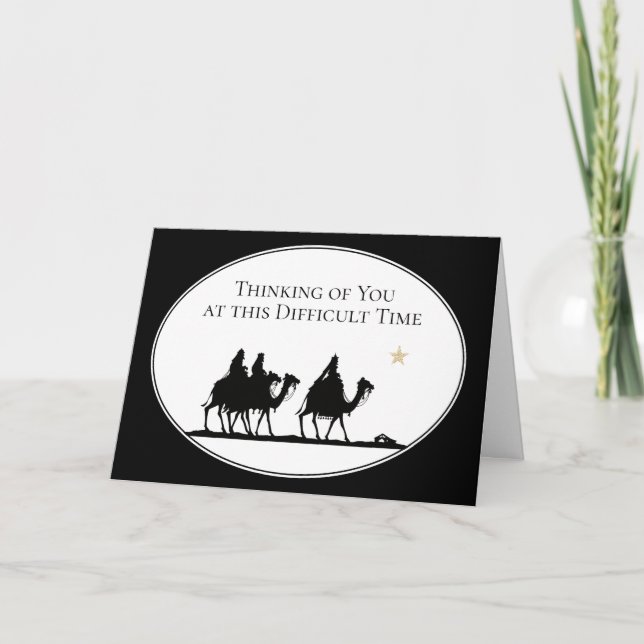 Sympathy THINKING OF YOU | Three Magi | Christmas Holiday Card (Front)