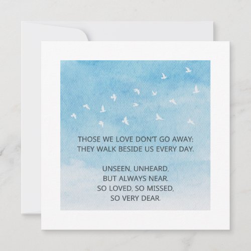 Sympathy Those we love dont go away  Card