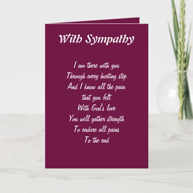 sympathy to a special family greeting cards (Front)