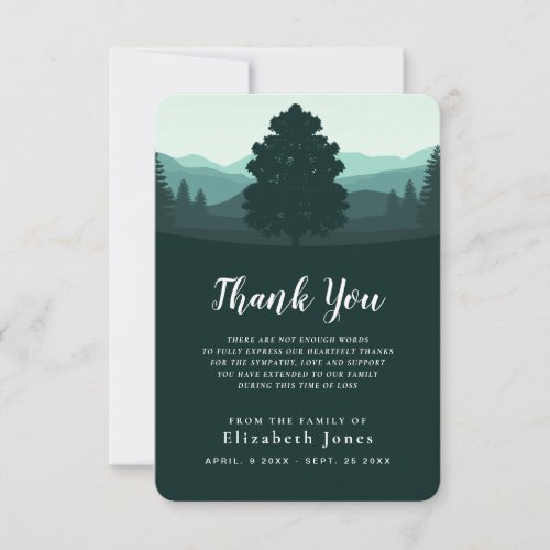 Sympathy Tree of Life Thank You Card