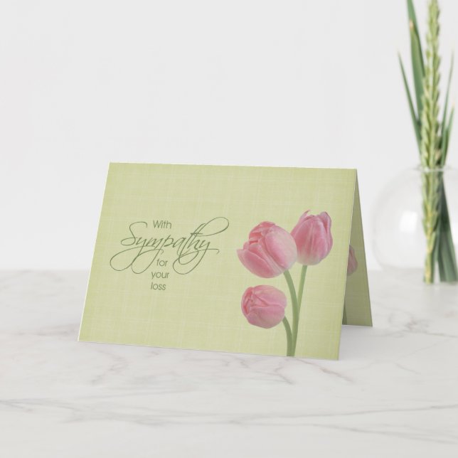 Sympathy tulips card (Front)