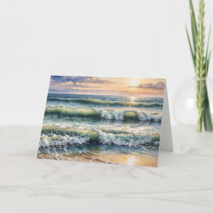 Sympathy Watercolor Seascape Sunrise Card