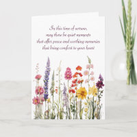 Sympathy Watercolor Wildflower Border