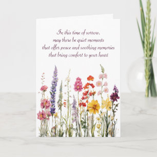 Sympathy Watercolor Wildflower Border Card