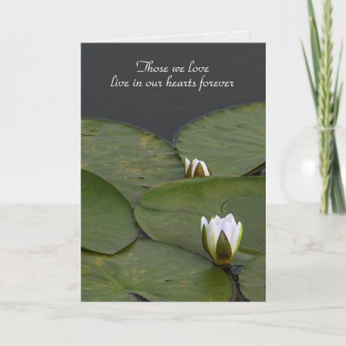Sympathy Waterlilies in Water Card