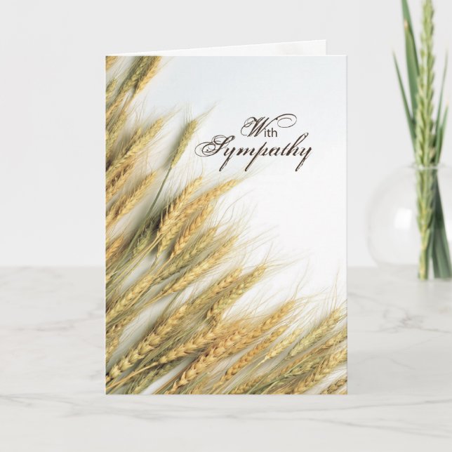 Sympathy Wheat Card (Front)
