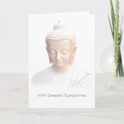 Sympathy _ White Buddha  Serene Meditative Calm Card