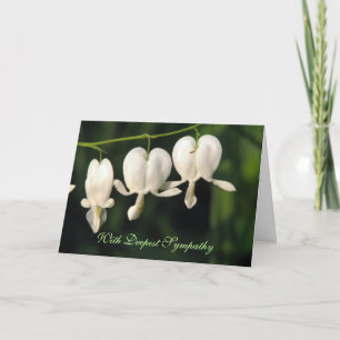 SYMPATHY WHITE FLOWERS CARD