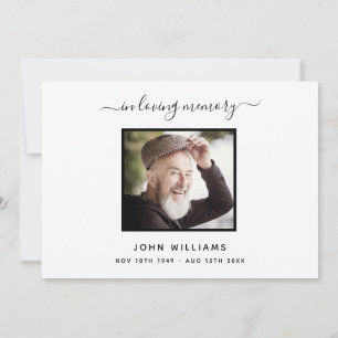 Sympathy white gold thank you photo card