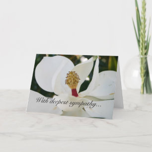 Sympathy white magnolia flower cards
