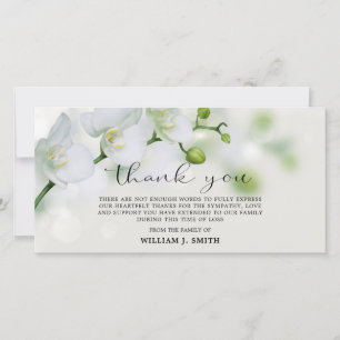 Sympathy White Orchids THANK YOU PHOTO