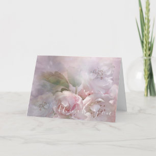 Sympathy White Pink Blossoms THANK YOU   PHOTO Card