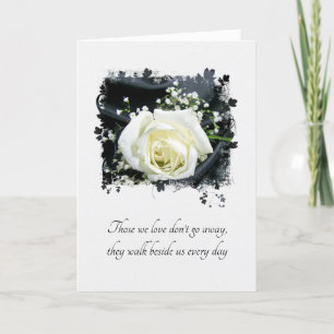 Sympathy White Rose Card
