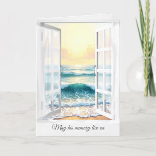Sympathy Window With Ocean Surf Card