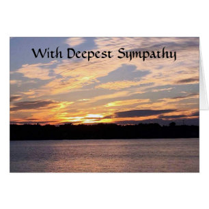 ***SYMPATHY*** WITH A BEAUTIFUL SUNSET ON A LAKE CARDS