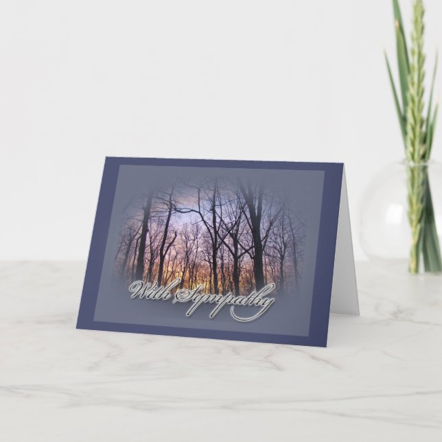 Sympathy Woodland Sunset Card (Front)