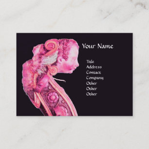 SYMPHONIA CLASSIC MUSIC Pink Fuchsia Violin Scroll Business Card