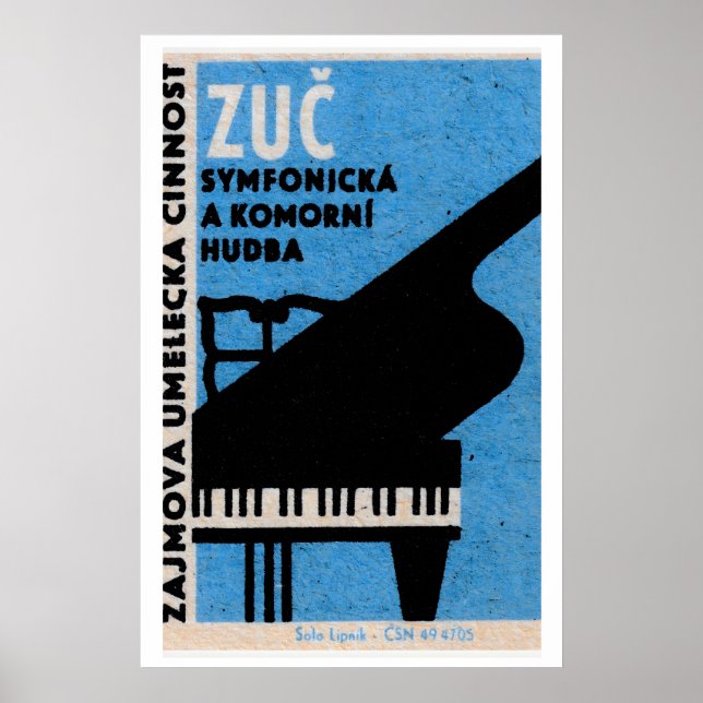 Symphonic Piano - Matchbox Print - Czech Wall Art (Front)