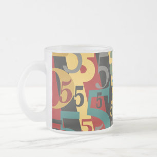 Symphony # 5 Fifth or Fiftieth Birthday Annivesary Frosted Glass Coffee Mug