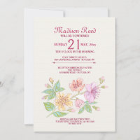 Symphony Floral Invitation