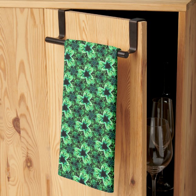 Symphony in Green  Kitchen Towel (Thirds Fold)