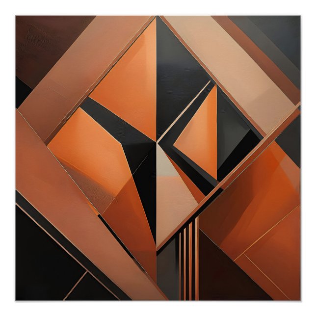 Symphony of Angles and Earthy Tones Poster (Front)