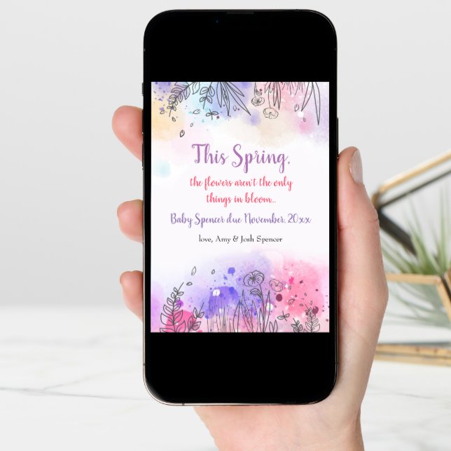 Symphony of Color Pregnancy Announcement (Front Digital)