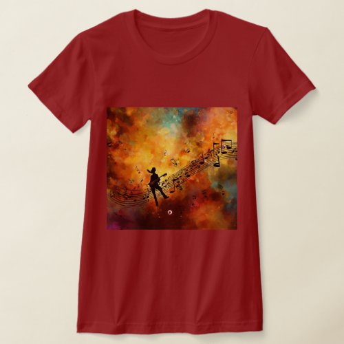 Symphony of Colours Musical Notes T_Shirt Design