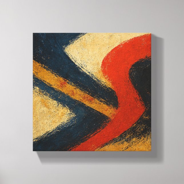 "Symphony of Currents" Kyoto Edo Abstract Canvas Print (Front)