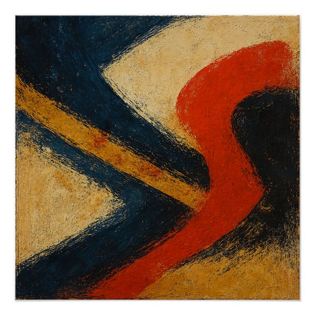 "Symphony of Currents" Kyoto Edo Abstract Poster (Front)