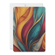 "Symphony of hues" Colorful gift card  + Poem.