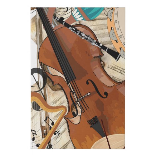 Symphony of Instruments Faux Canvas Print