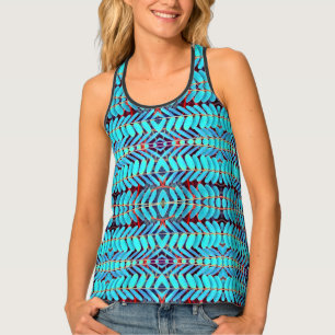 Symphony of Leaves, Aqua Tank Top