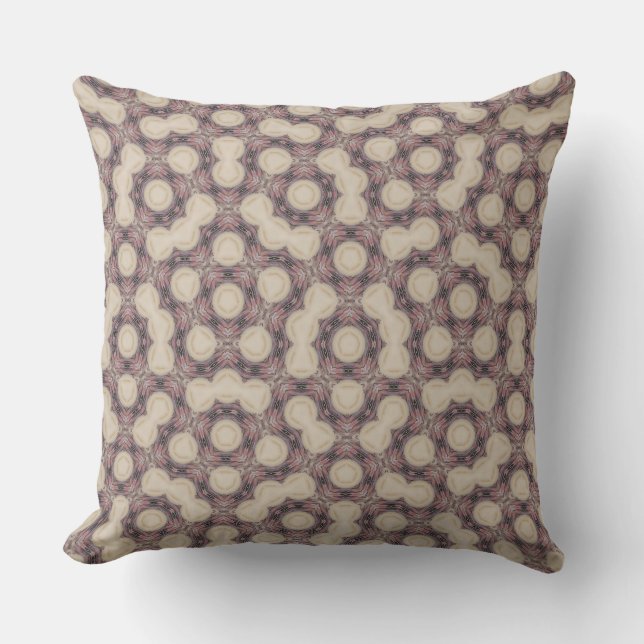 Symphony of pattern tie throw pillow (Front)
