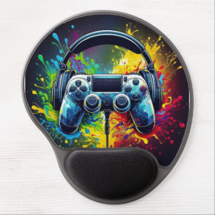 Symphony of Pixels & Sound: Vibrant Gaming Art Gel Mouse Pad