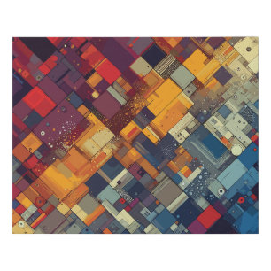 Symphony of Shapes and Colors Faux Canvas Print
