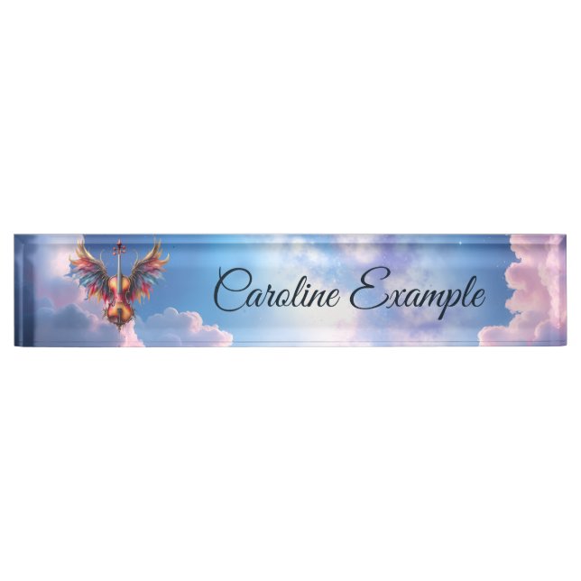 Symphony of the Moonlit Skies.  Desk Name Plate (Front)