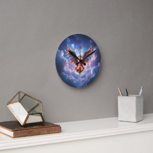 Symphony of the Moonlit Skies Round Clock