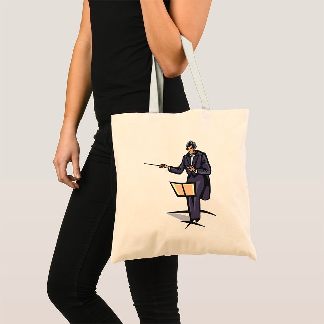 Symphony Orchestra Conductor Classical Music Tote Bag (Creator Uploaded)