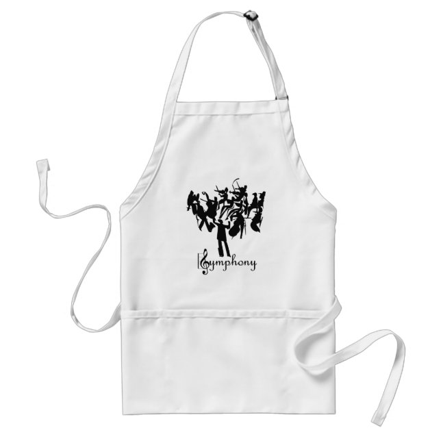 SYMPHONY orchestra  in a stylized design Adult Apron (Front)